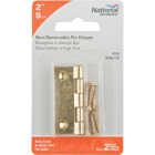 National Hardware 2 In. Brass Tight-Pin Narrow Hinge (2 Count) Image 2