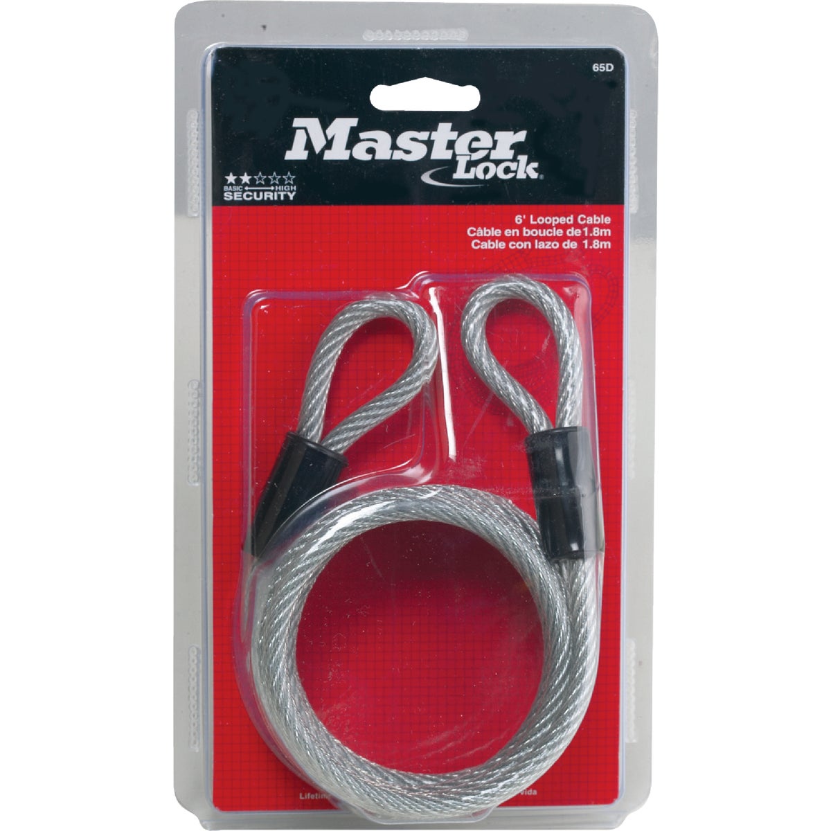 Master Lock 6 Ft. x 1/4 In. Self-Coiling Cable Image 2