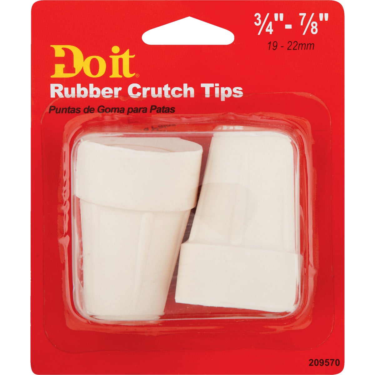 Do it Rubber Off-White 3/4 In. Crutch Tip, (2-Pack) Image 2