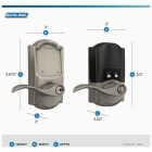 Schlage Encode Smart WiFi Aged Bronze Accent Lever with Camelot Trim Image 2