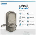 Schlage Encode Smart WiFi Aged Bronze Accent Lever with Camelot Trim Image 3