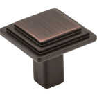 Elements Calloway 1-1/8 In. Length Brushed Oil Rubbed Bronze Square Knob Image 1