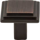 Elements Calloway 1-1/8 In. Length Brushed Oil Rubbed Bronze Square Knob Image 2