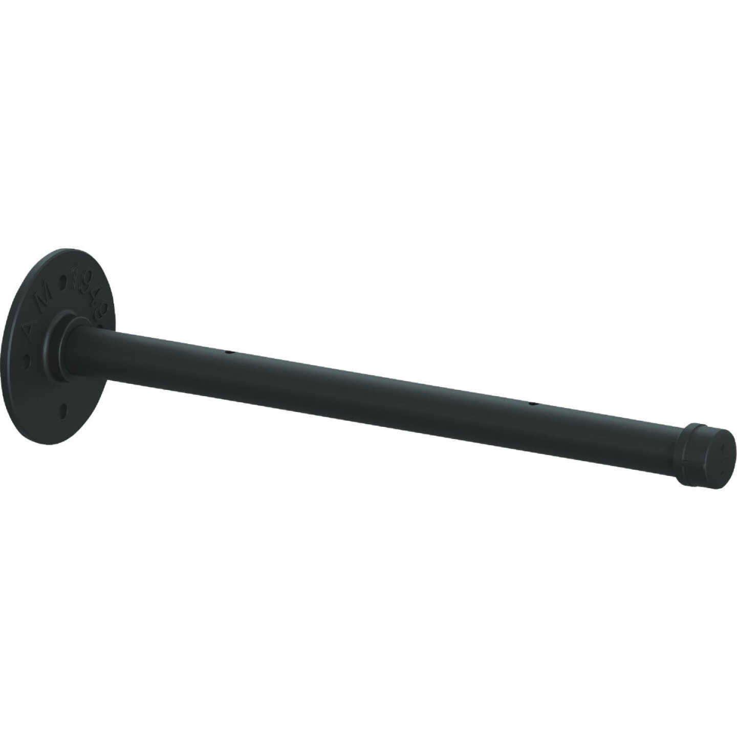 Knape & Vogt Birmingham 14 In. Black Straight Pipe Shelf Bracket Image 1