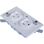 United States Hardware 15A White Conventional Mobile Home 5-15R Duplex Outlet Image 1