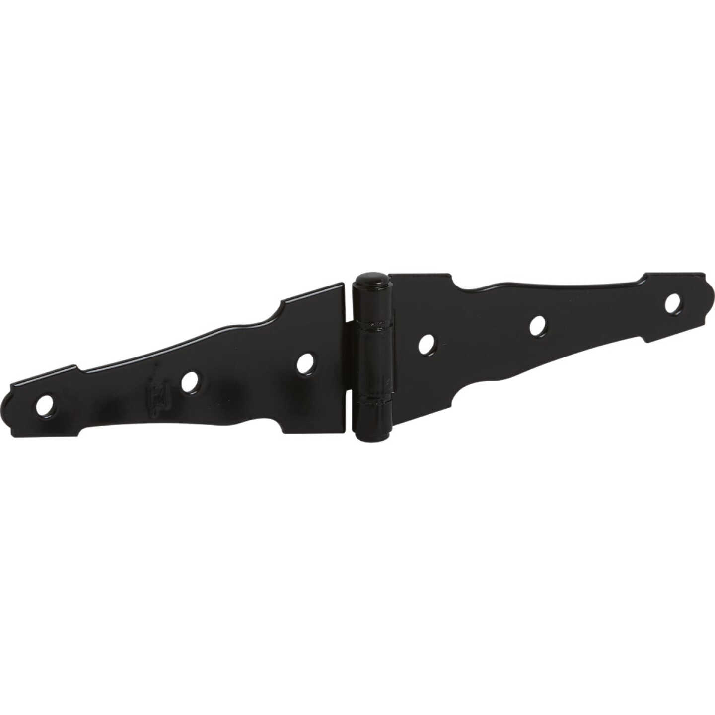 National Hardware 4 In. Black Ornamental Strap Hinge Image 1