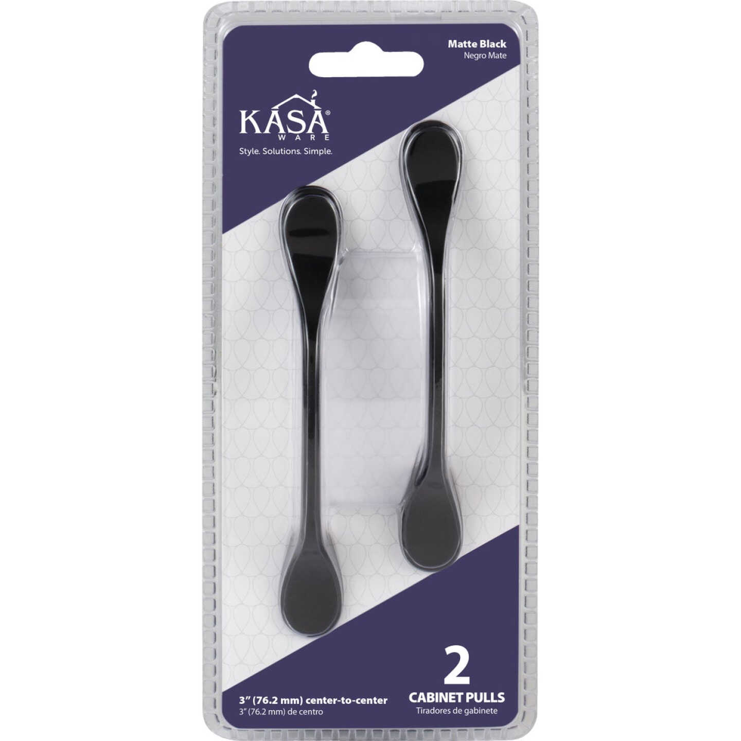 KasaWare 5 In. Matte Black Cabinet Pull (2-Pack) Image 1