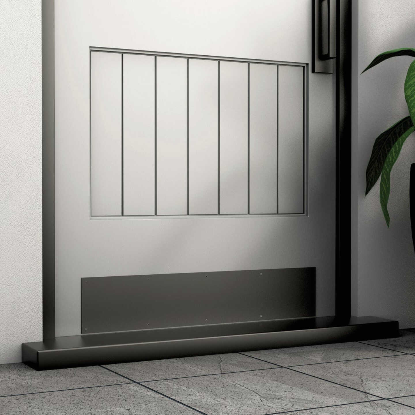 National Hardware 6 In. x 30 In. Matte Black Kickplate Image 2