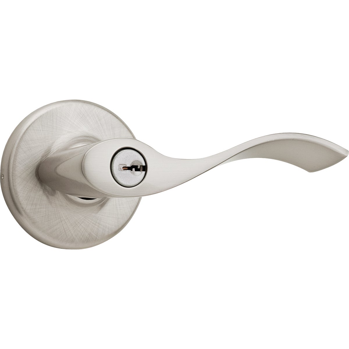Kwikset Balboa Keyed Entry Lever in Satin Nickel Image 1