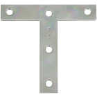 National Hardware 4 In. x 4 In. Zinc T-Plate (2-Pack) Image 1