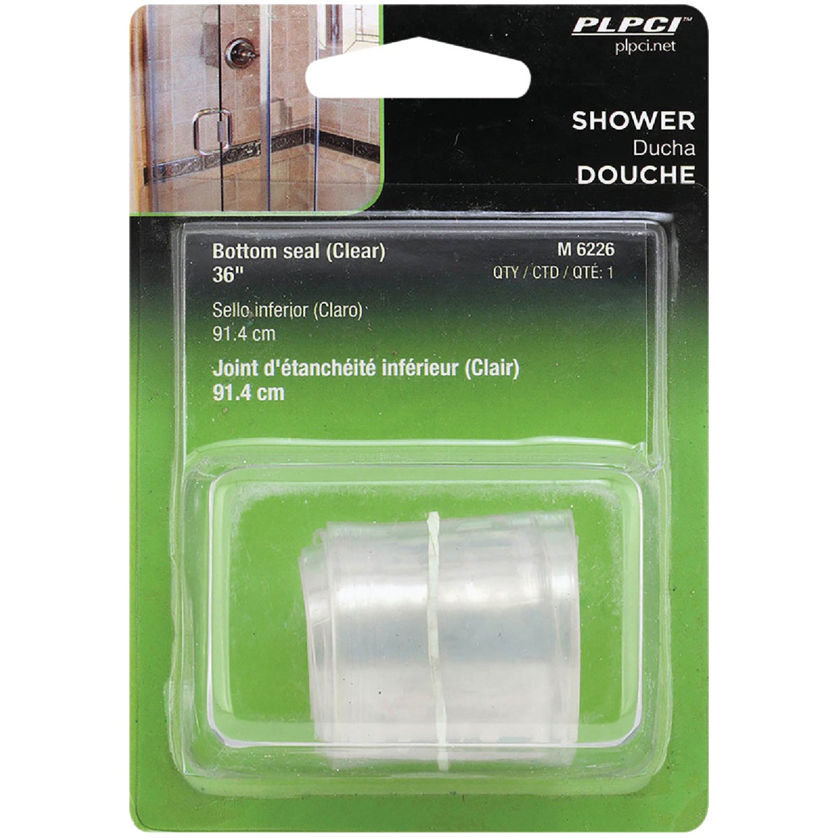 Prime-Line 1-1/2 In. x 36 In. Clear Shower Door Flat Bottom Sweep Image 2