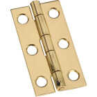 National Hardware 1 In. x 2 In. Brass Narrow Decorative Hinge (2-Pack) Image 1