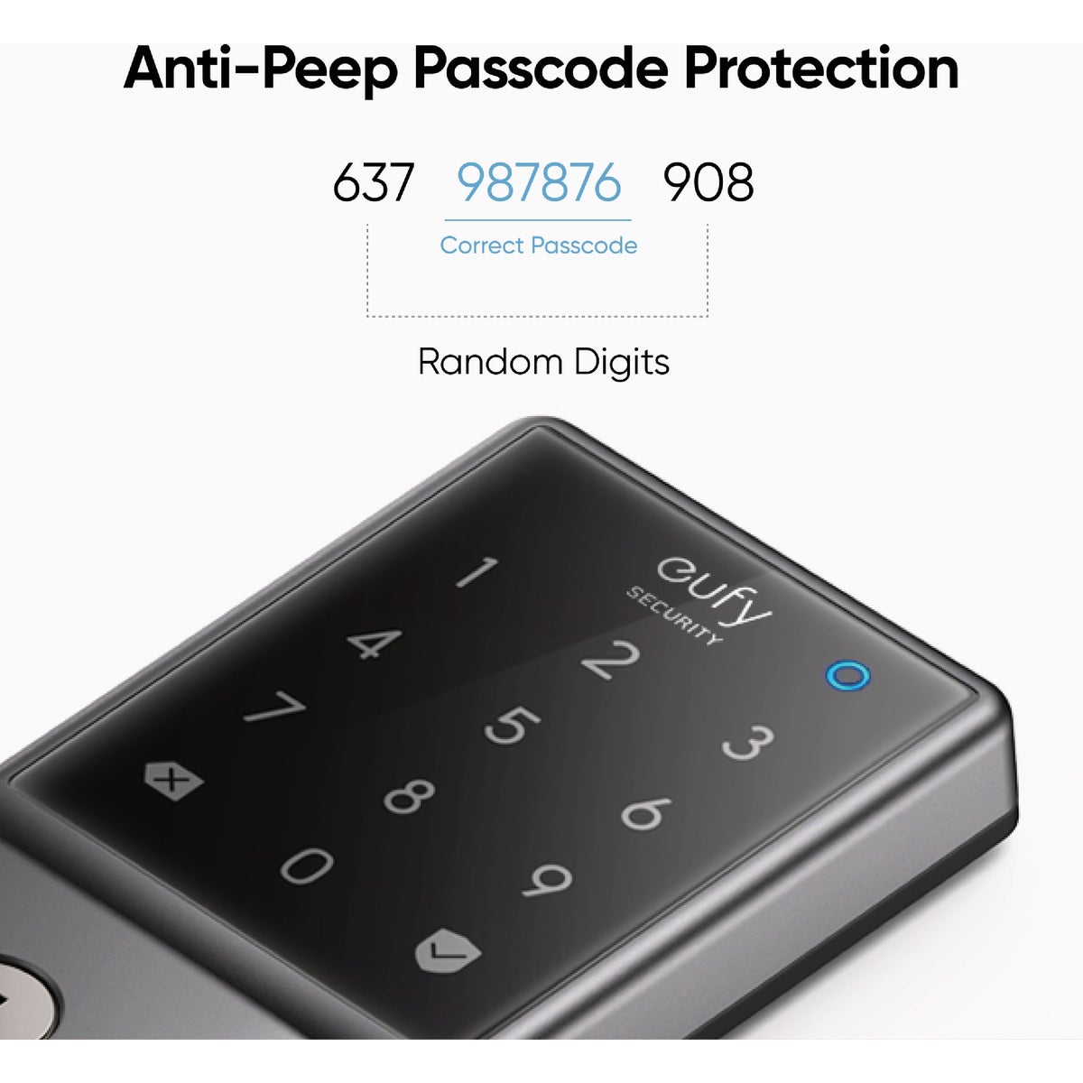 eufy Smart Lock C210 5-In-1 Keyless Entry Door Lock, Black Image 6