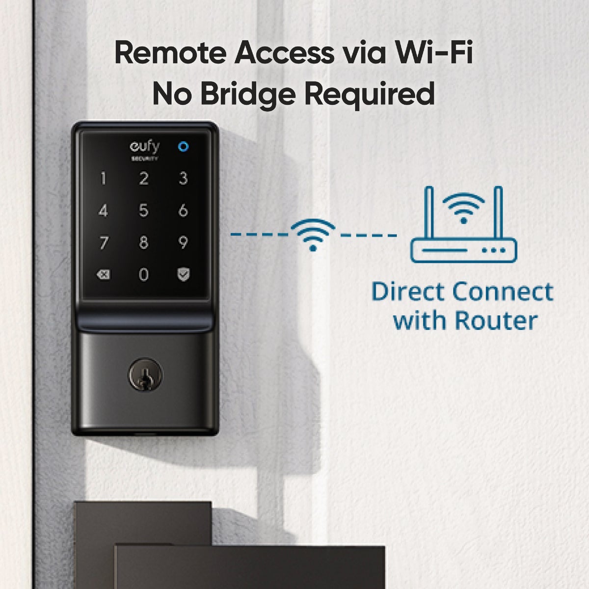 eufy Smart Lock C210 5-In-1 Keyless Entry Door Lock, Black Image 4