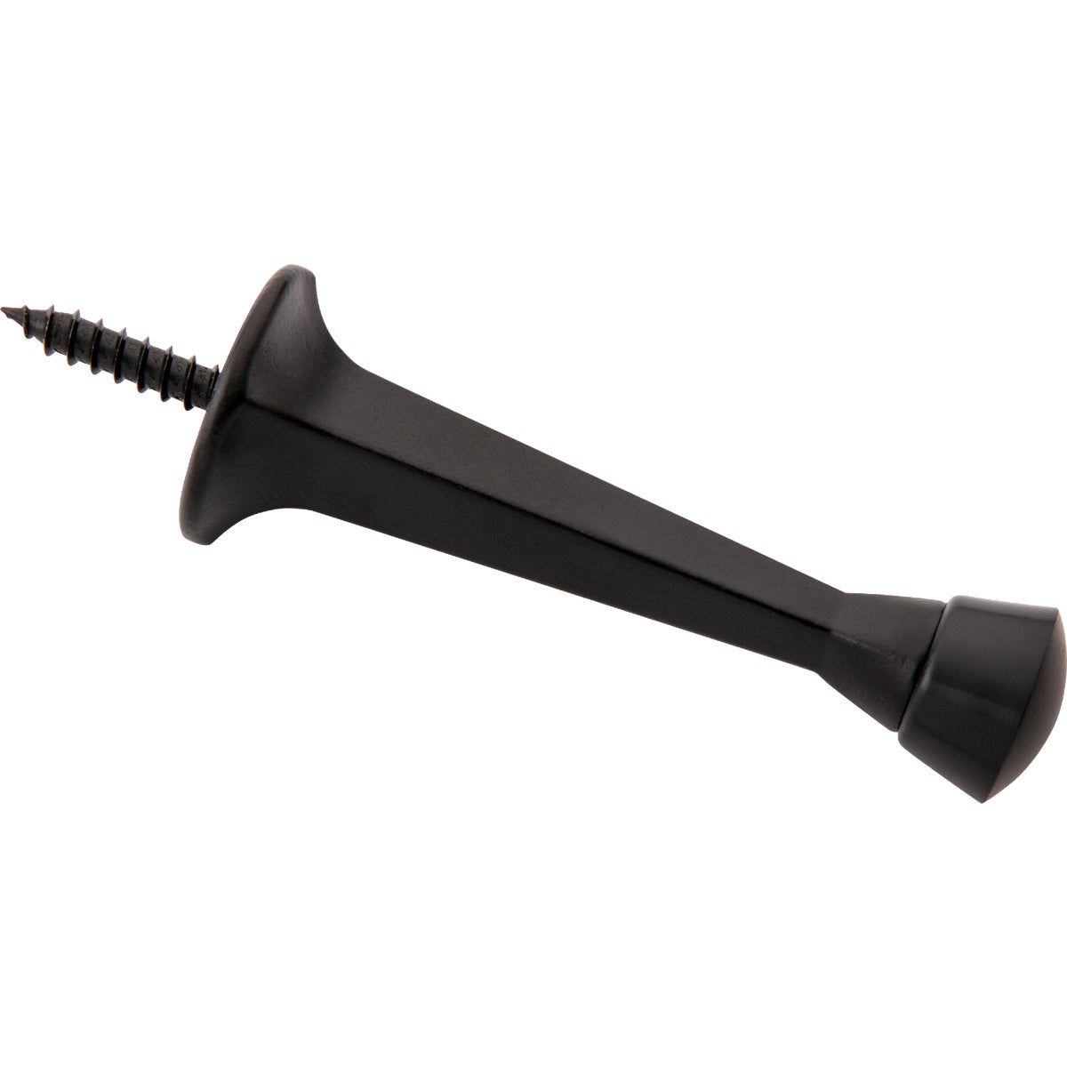 National Hardware 3 In. Matte Black Rigid Square Door Stop (5-Pack) Image 1