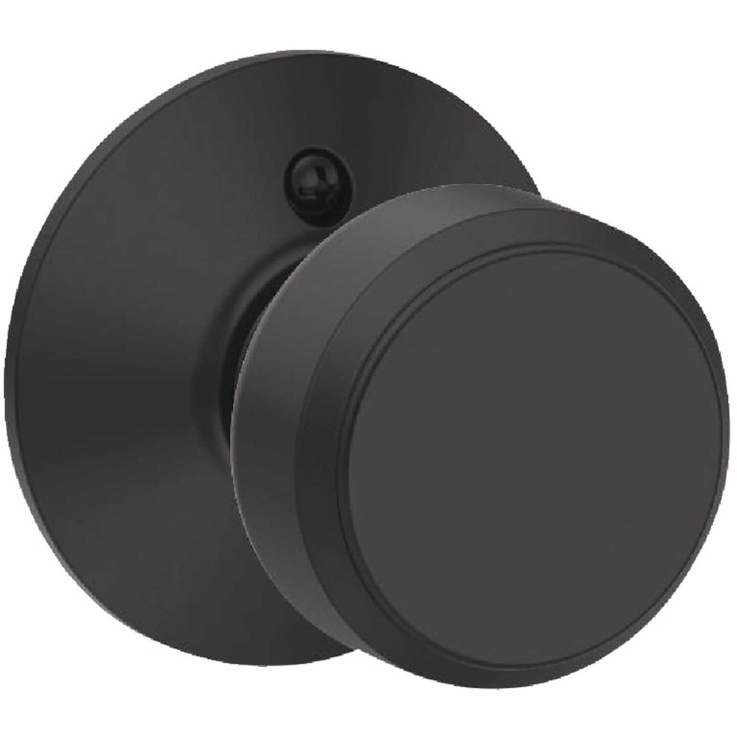 Schlage Bowery Knob Matte Black Non-Turning Lock Image 1