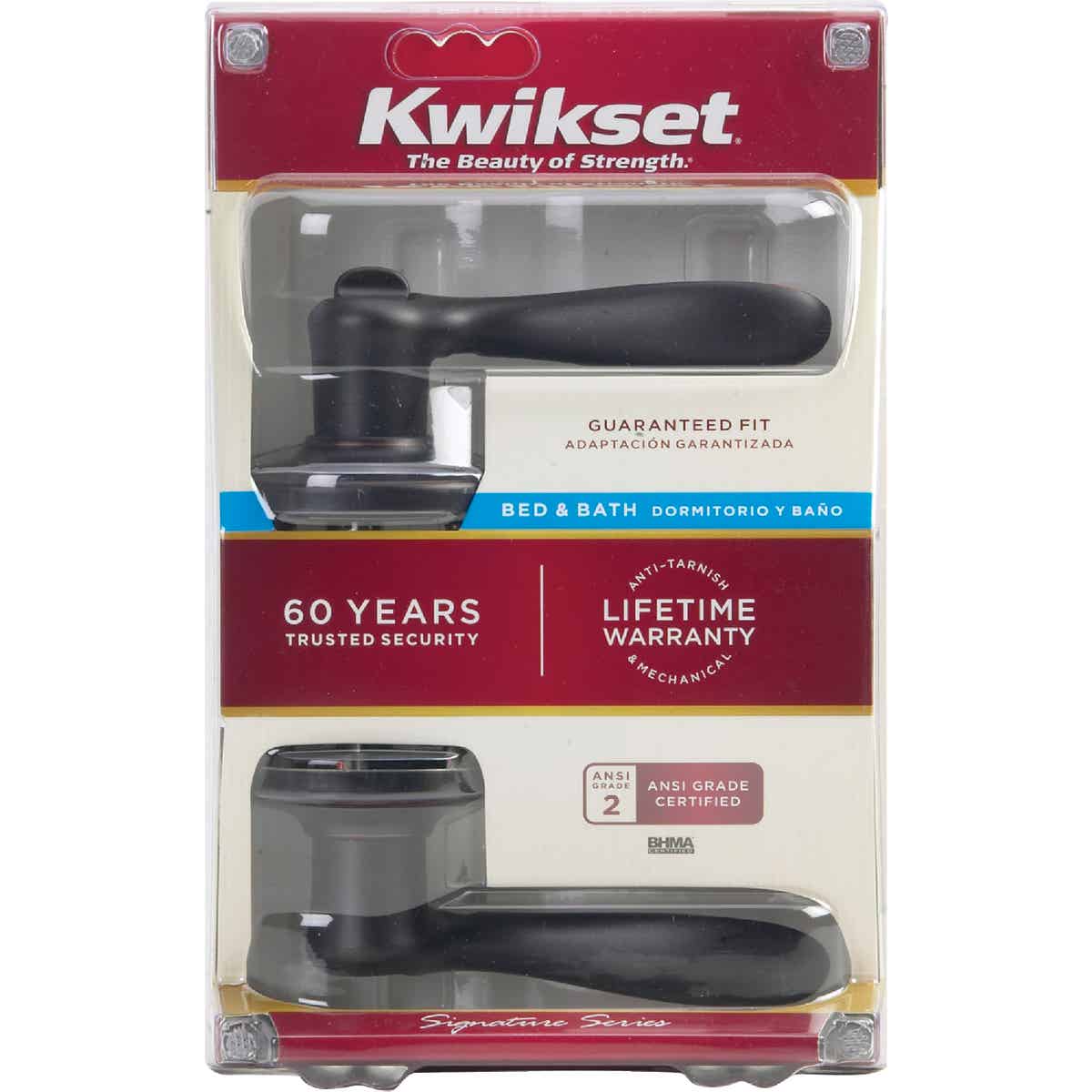 Kwikset Signature Series Venetian Bronze Tustin Privacy Door Lever  Image 4