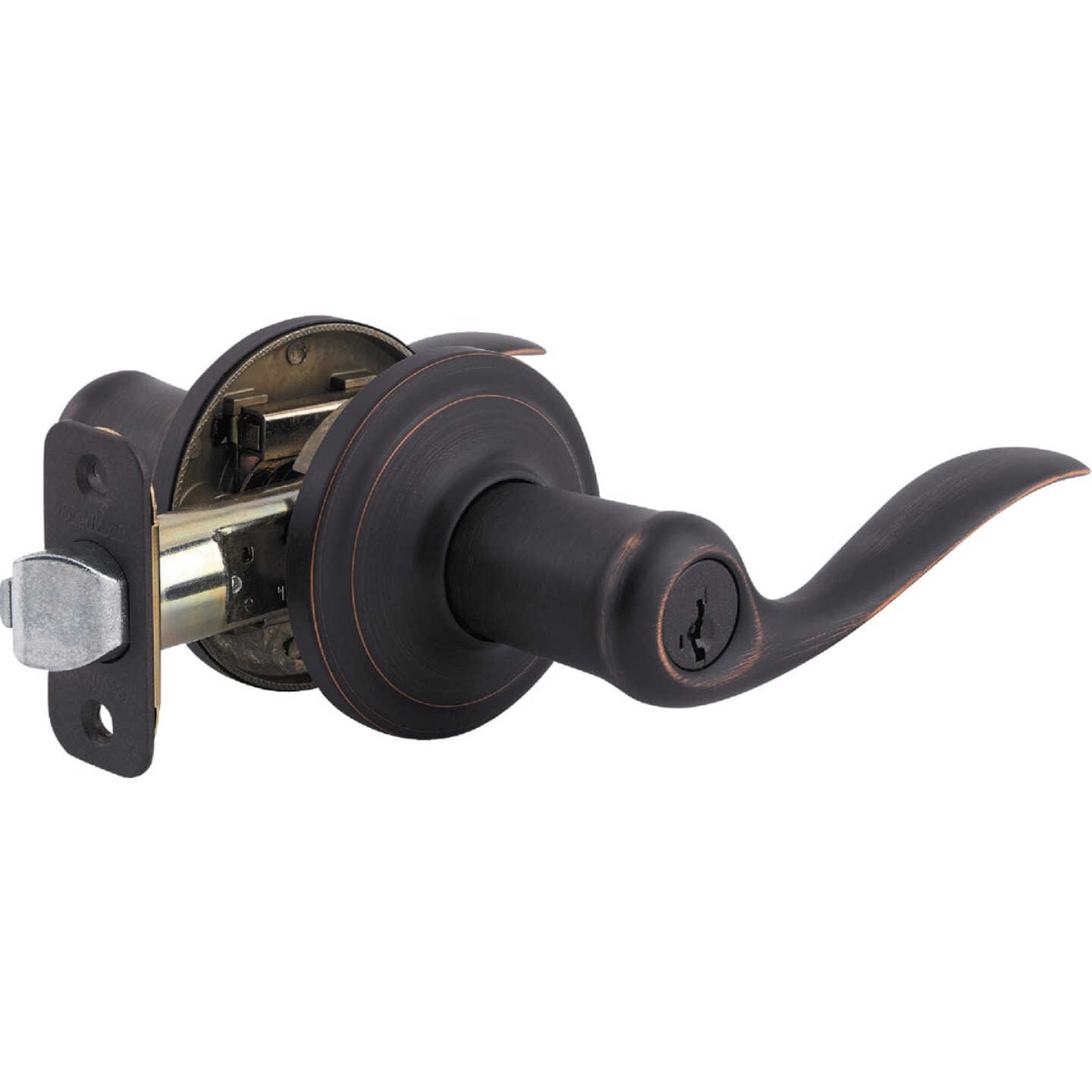 Kwikset Signature Series Venetian Bronze Tustin Entry Door Lever with Smartkey Image 1