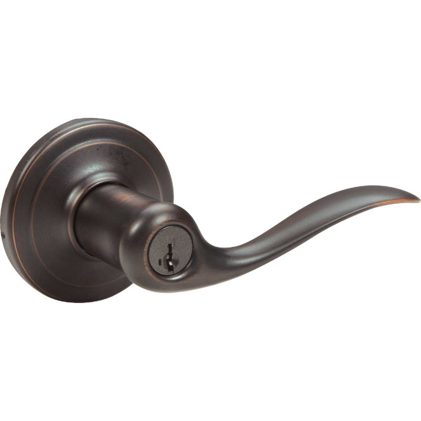 Kwikset Signature Series Venetian Bronze Tustin Entry Door Lever with Smartkey Image 5
