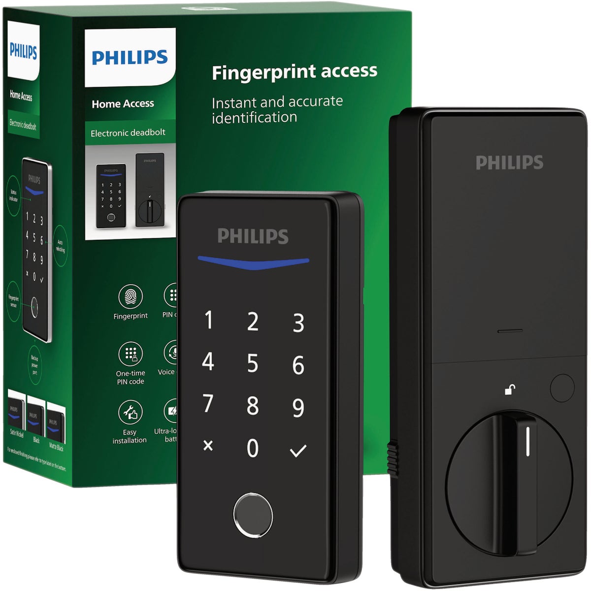 Philips Keyless Smart Lock Electronic Deadbolt, Matte Black