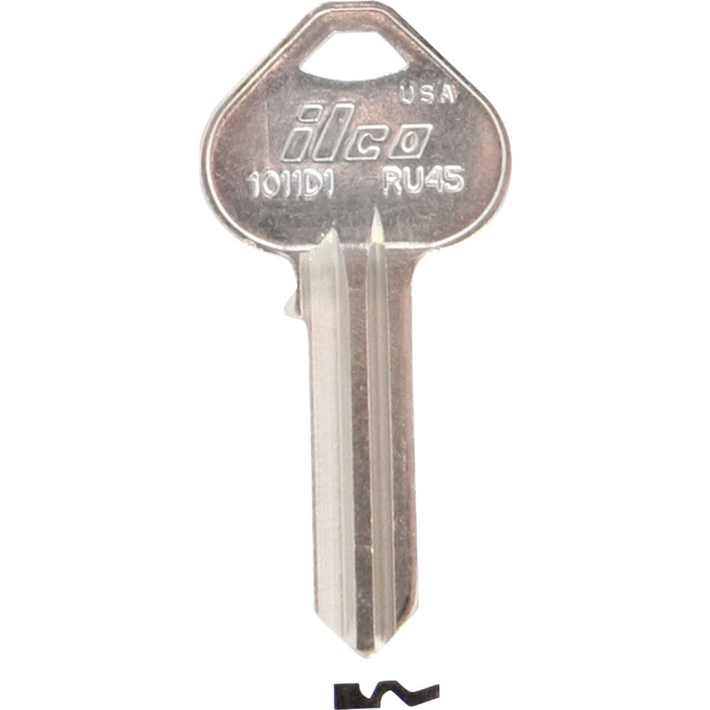ILCO Russwin Nickel Plated File Cabinet Key RU45 / 1011D1 (10-Pack) Image 1