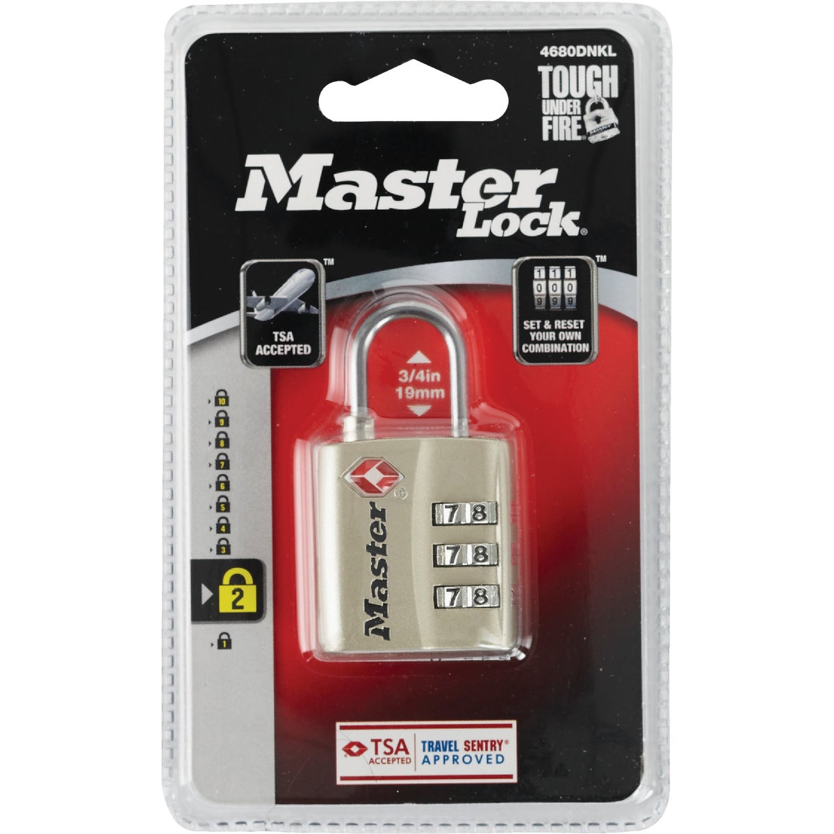 Master Lock 1-3/16 In. Travel Sentry Lock (TSA-Accepted) Image 3
