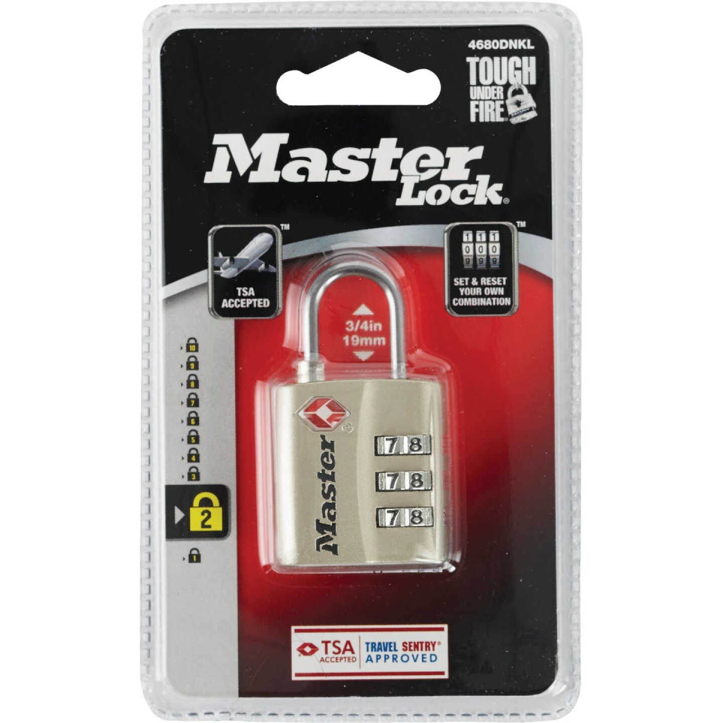 Master Lock 1-3/16 In. Travel Sentry Lock (TSA-Accepted) Image 3