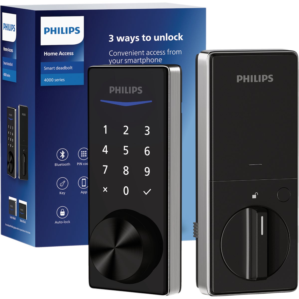 Philips Bluetooth Touchscreen Electronic Deadbolt, Satin Nickel Image 1