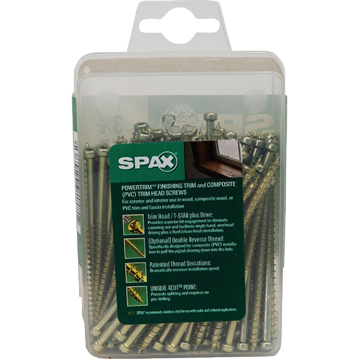 SPAX #8 x 3-1/8 In. T10 Plus Cylindrical Head HCR (Exterior Rated) Yellow Trim Screw (100 Ct.) Image 5