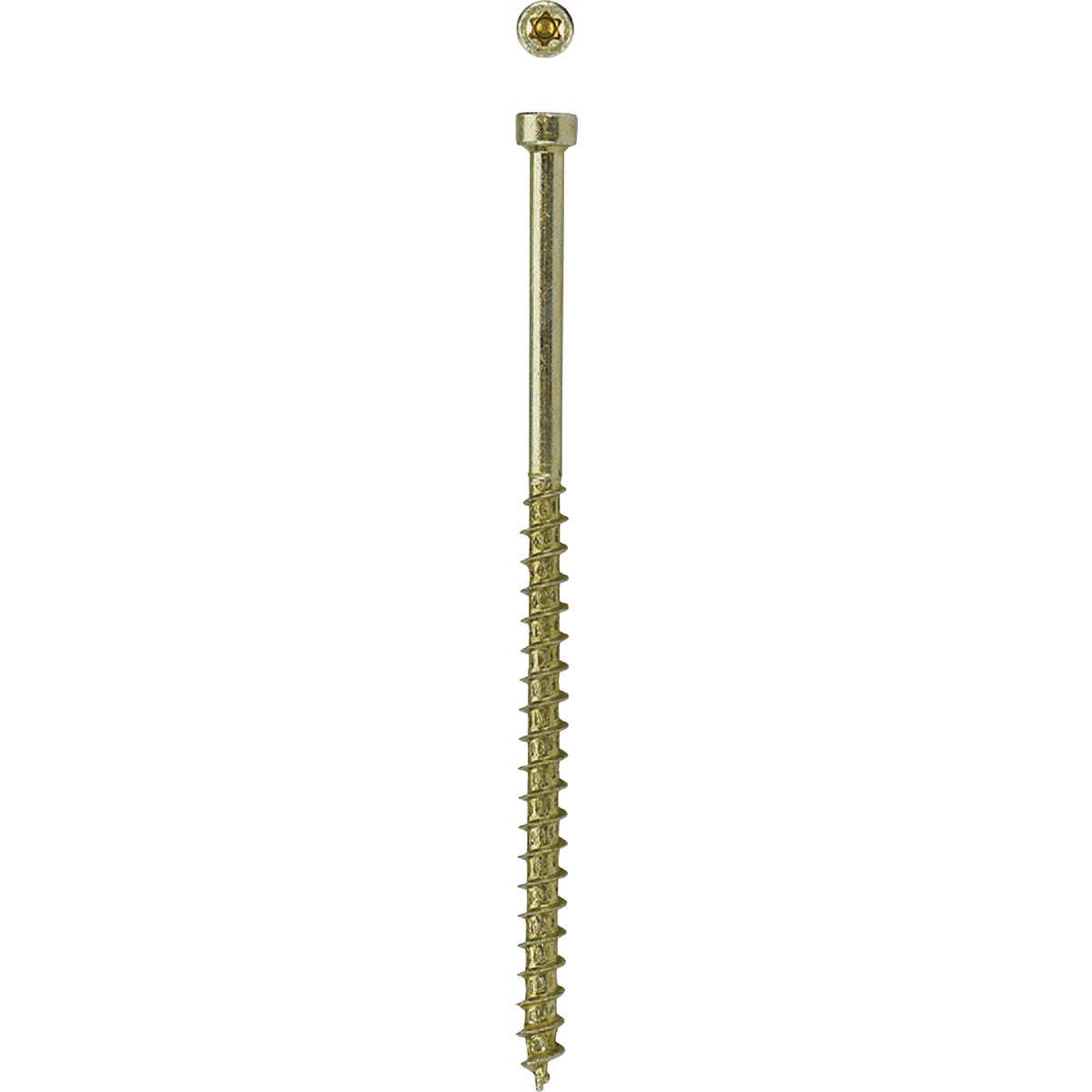 SPAX #8 x 3-1/8 In. T10 Plus Cylindrical Head HCR (Exterior Rated) Yellow Trim Screw (100 Ct.)