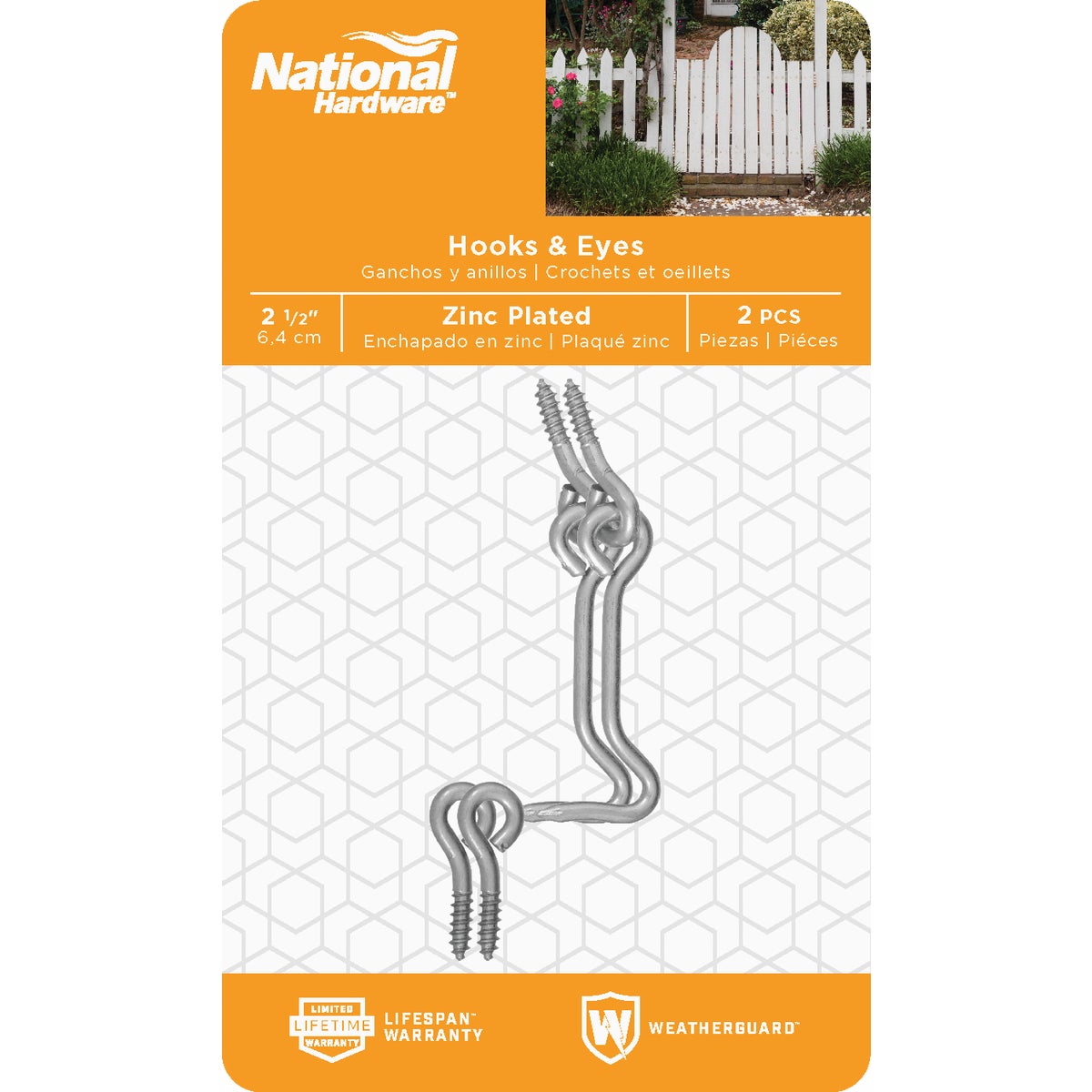 National Hardware 2-1/2 In. Steel Hook & Eye Bolt (2 Ct.) Image 2