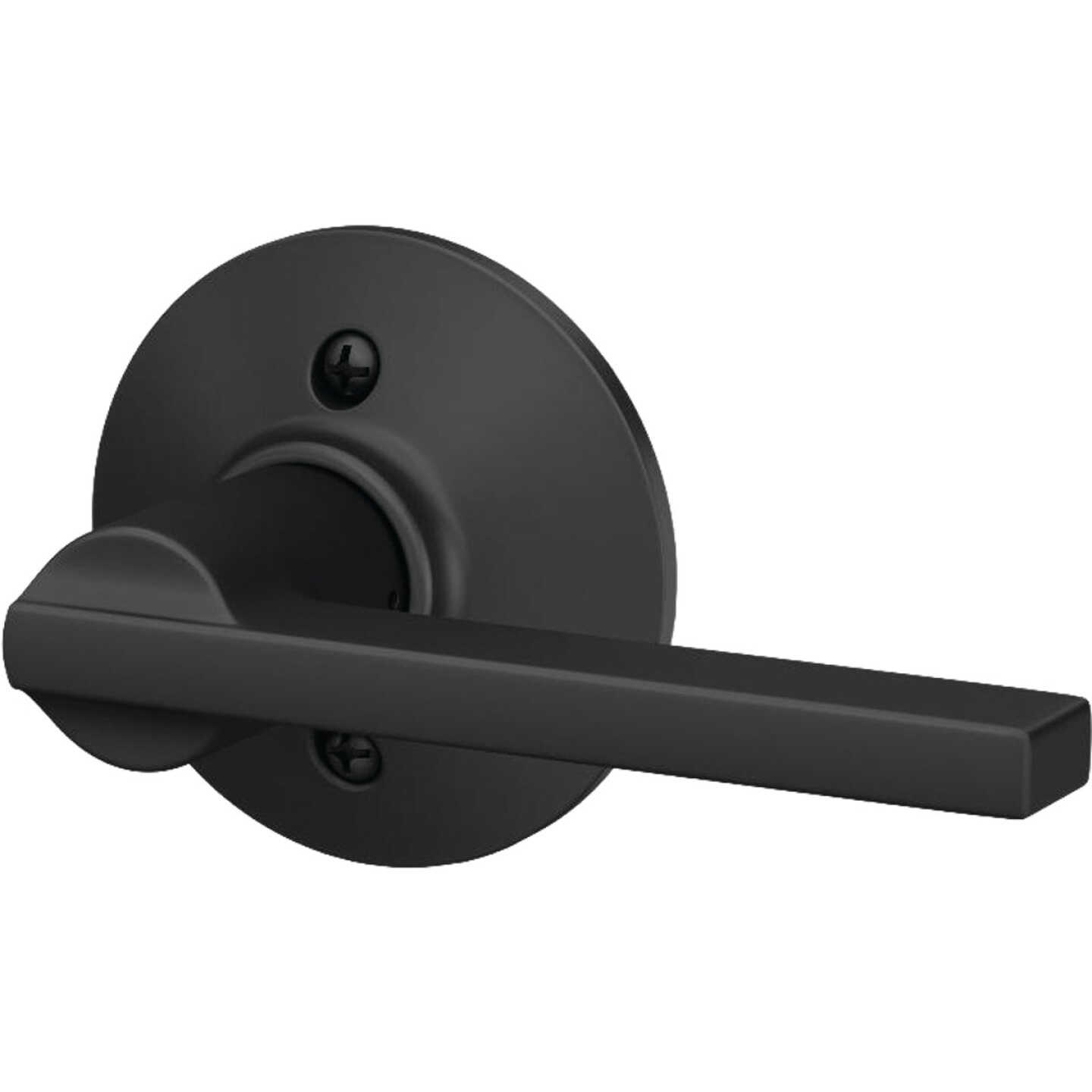 Schlage Latitude Lever Matte Black Non-Turning Lock Image 2