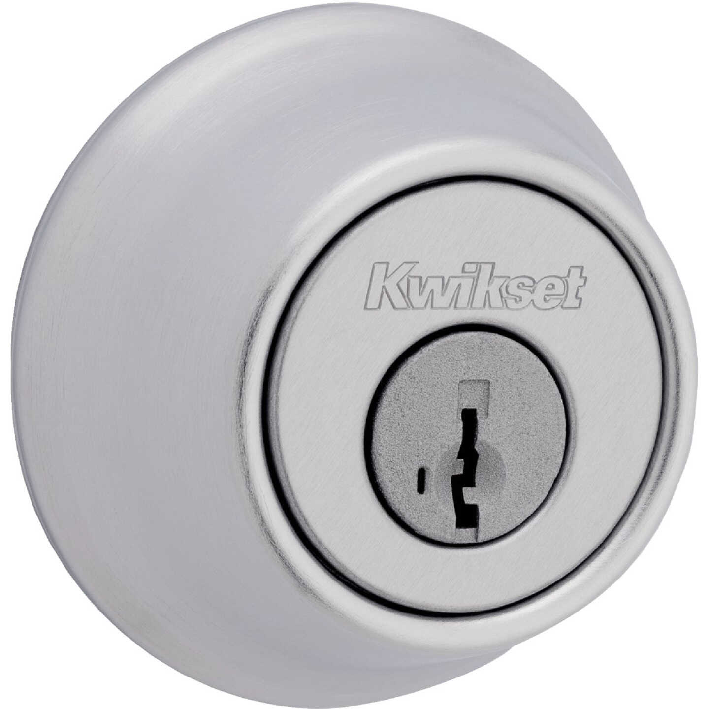 Kwikset 660 Single Cylinder Deadbolt with SmartKey, Satin Chrome Image 1