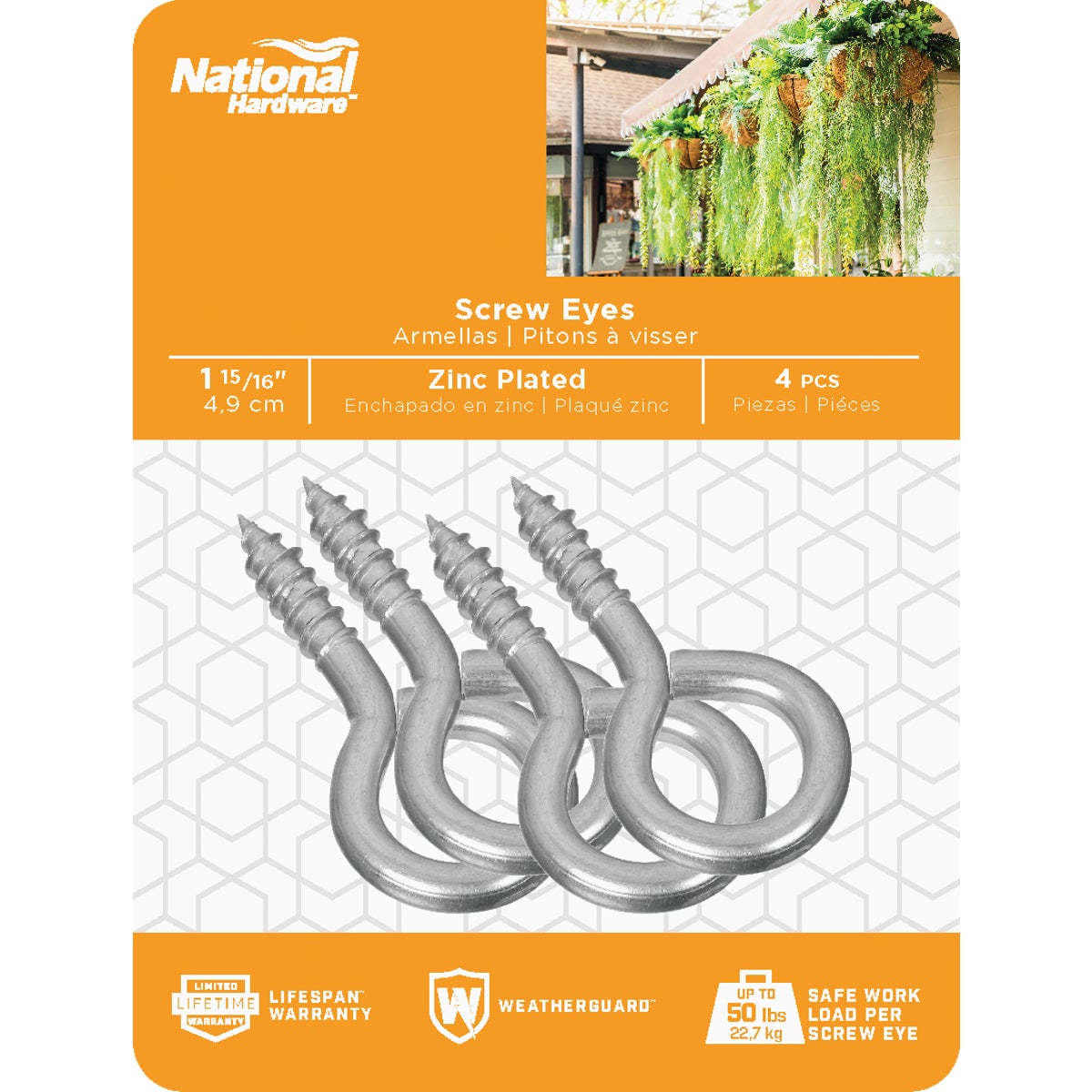 National Hardware #6 Zinc Large Screw Eye (4 Ct.) Image 2