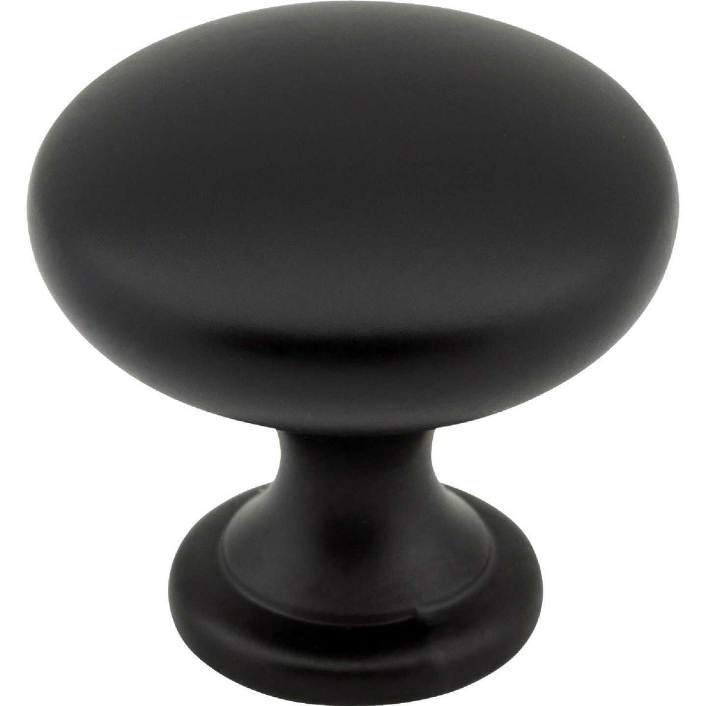 Elements Madison 1-3/16 In. Diameter Matte Black Mushroom Knob Image 1