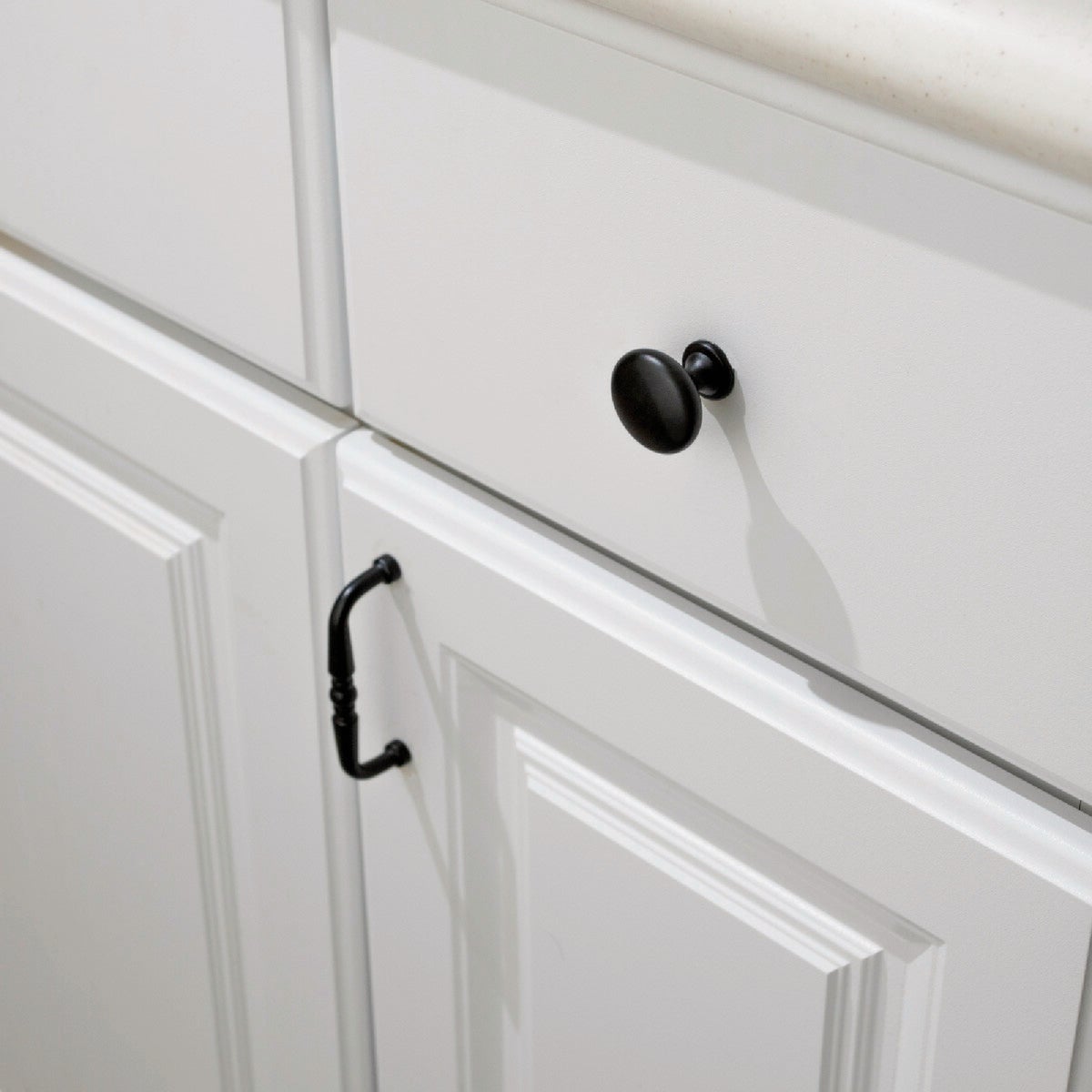 Elements Madison 1-3/16 In. Diameter Matte Black Mushroom Knob Image 2