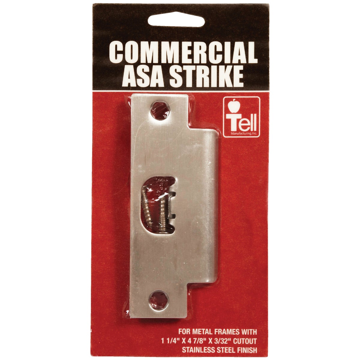 Tell Satin Stainless Steel 1-1/4 In. ASA Strike Plate Image 2