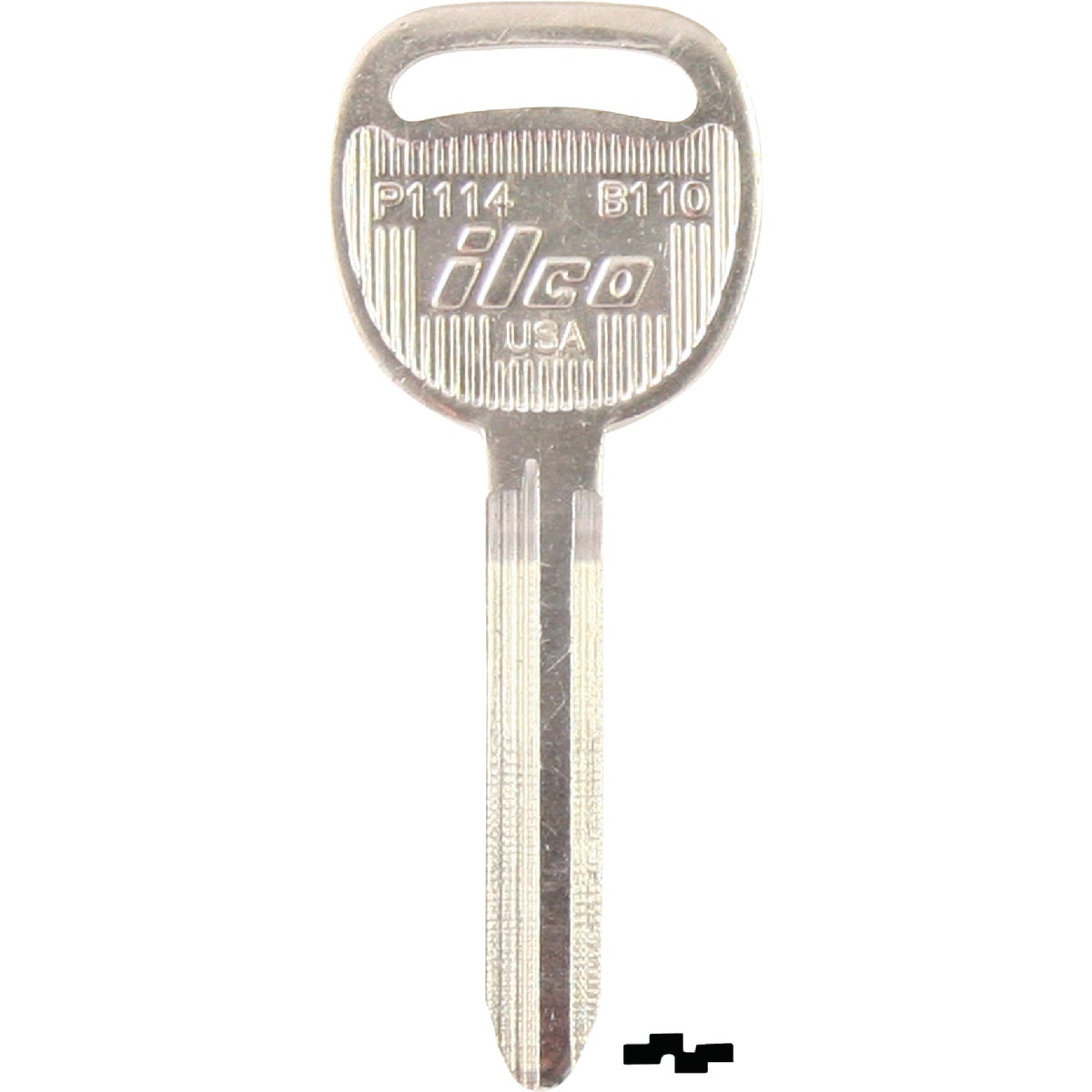 ILCO GM Nickel Plated Automotive Key, B110 / P1114 (10-Pack) Image 1