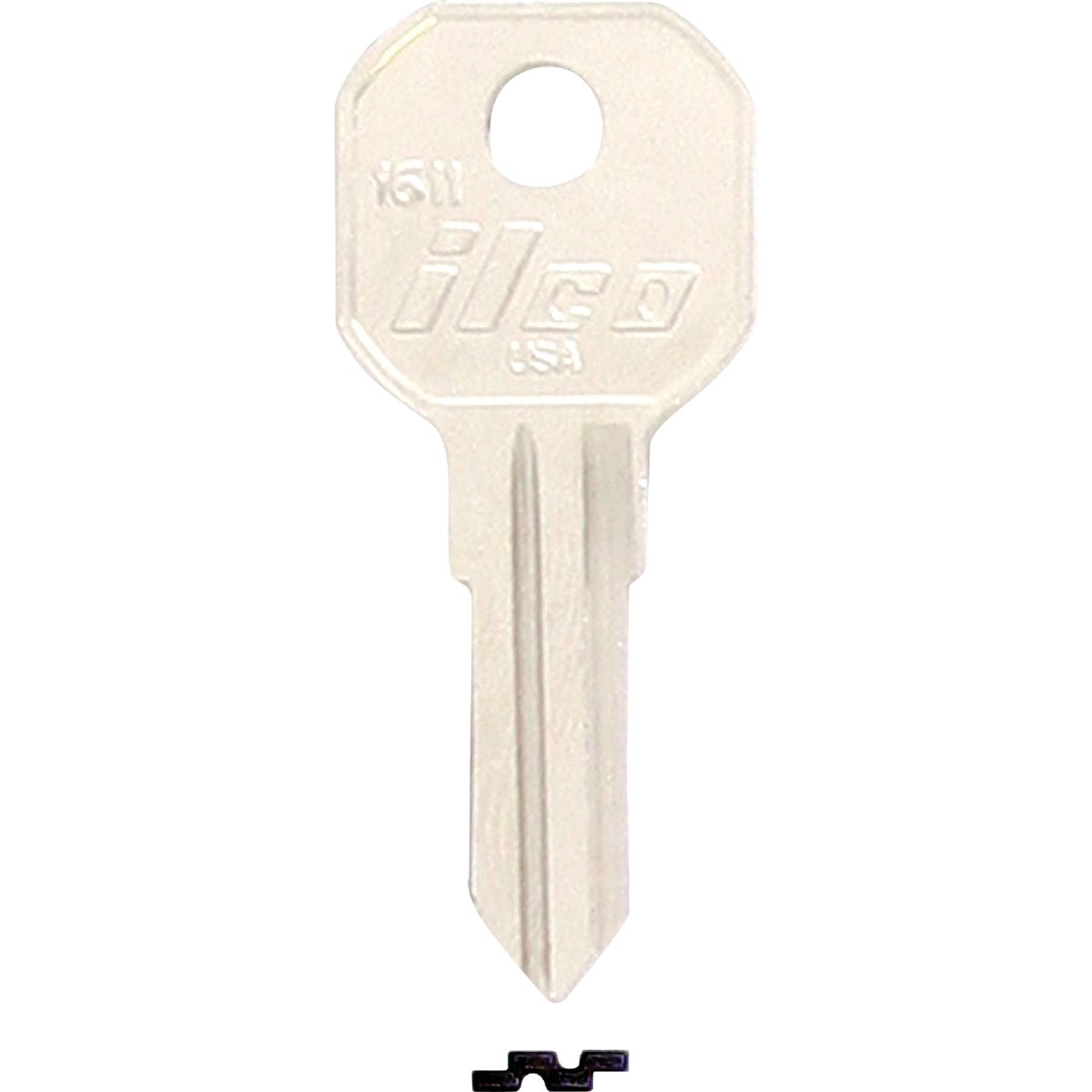 ILCO Nickel Plated Gas Cap Key, 1611 (10-Pack)