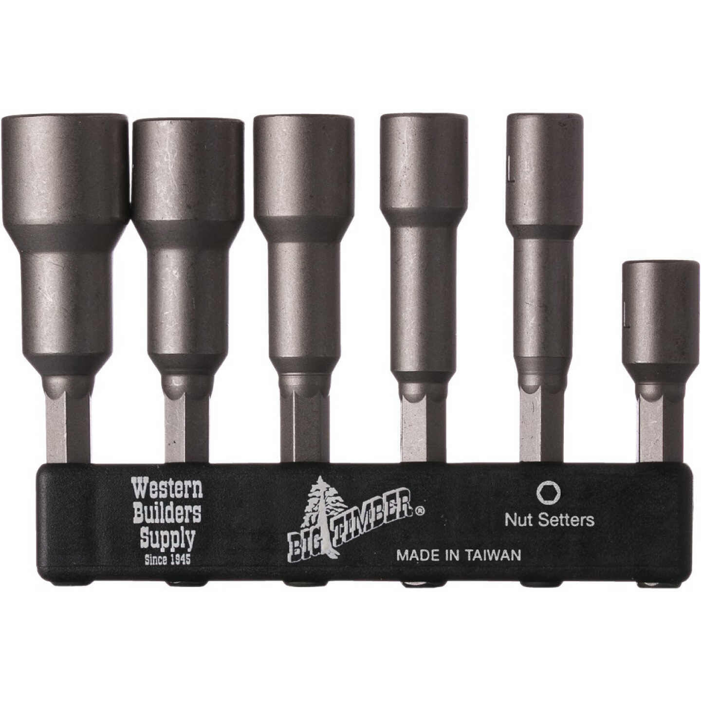 Big Timber 6-Piece Magnetic Nutsetter Bit Set, Bulk Image 1