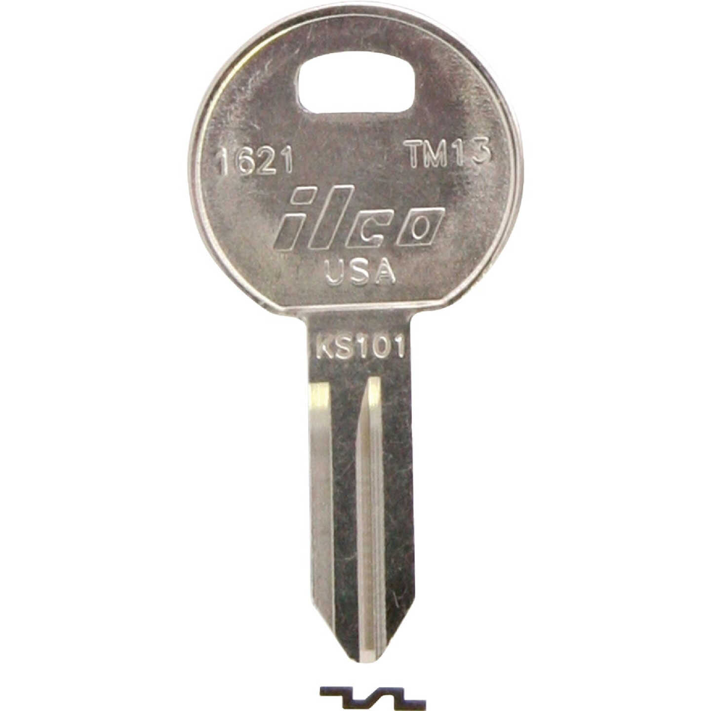 ILCO Trimark Nickel Plated Toolbox Key, TM13 / 1621 (10-Pack) Image 1