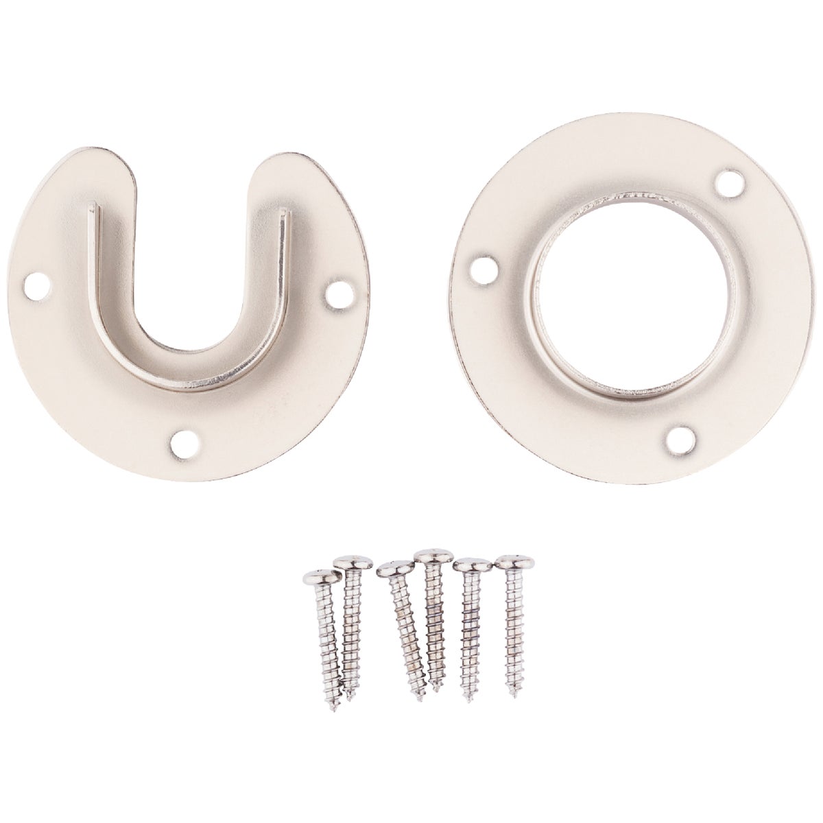 Stanley Home Designs 1-5/16 In. Zinc Closet Rod Socket, Satin Nickel (2-Pack) Image 3