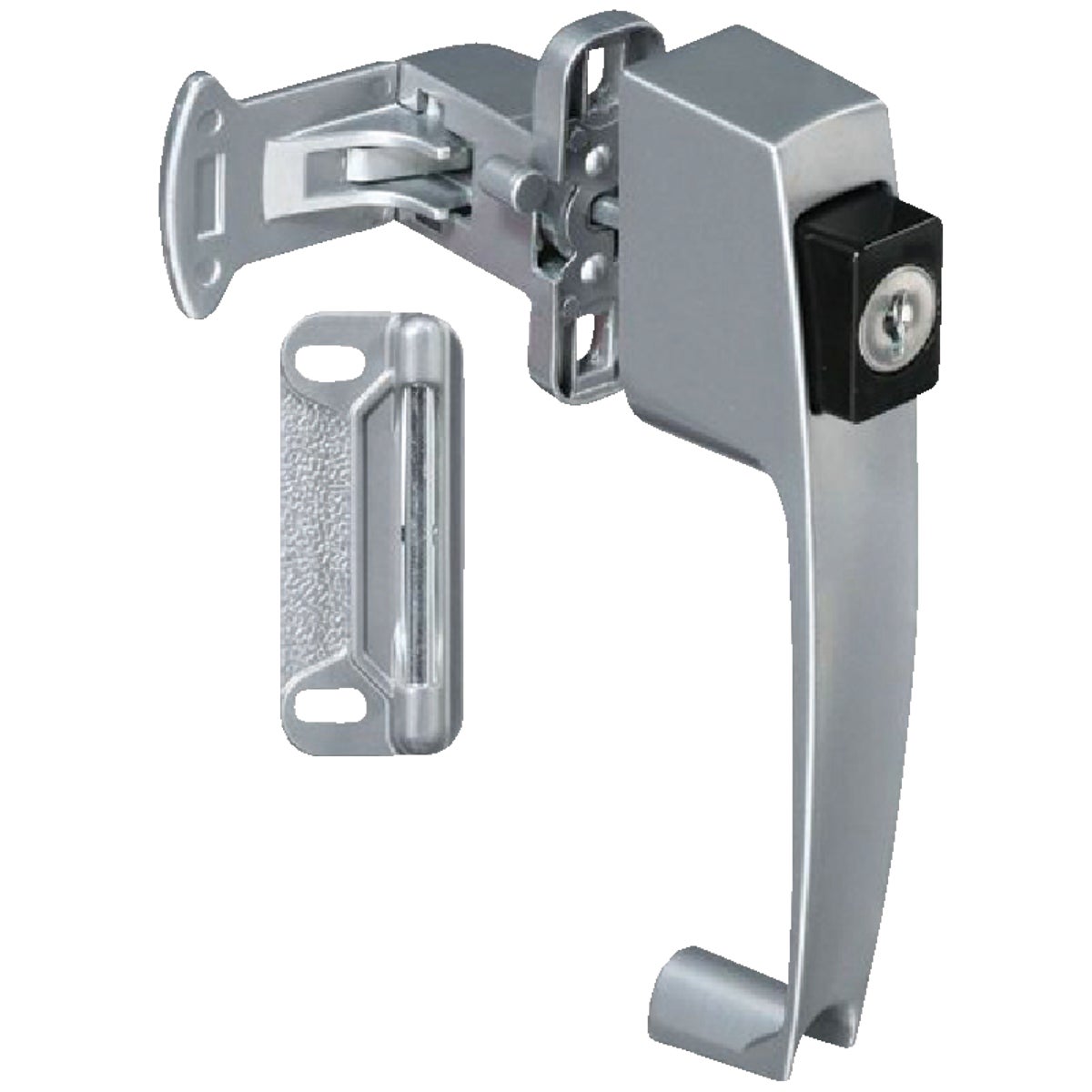 National Hardware Silver Keyed Push Button Latch