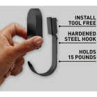 3M Claw 15 Lb. Black Drywall Hook Image 2