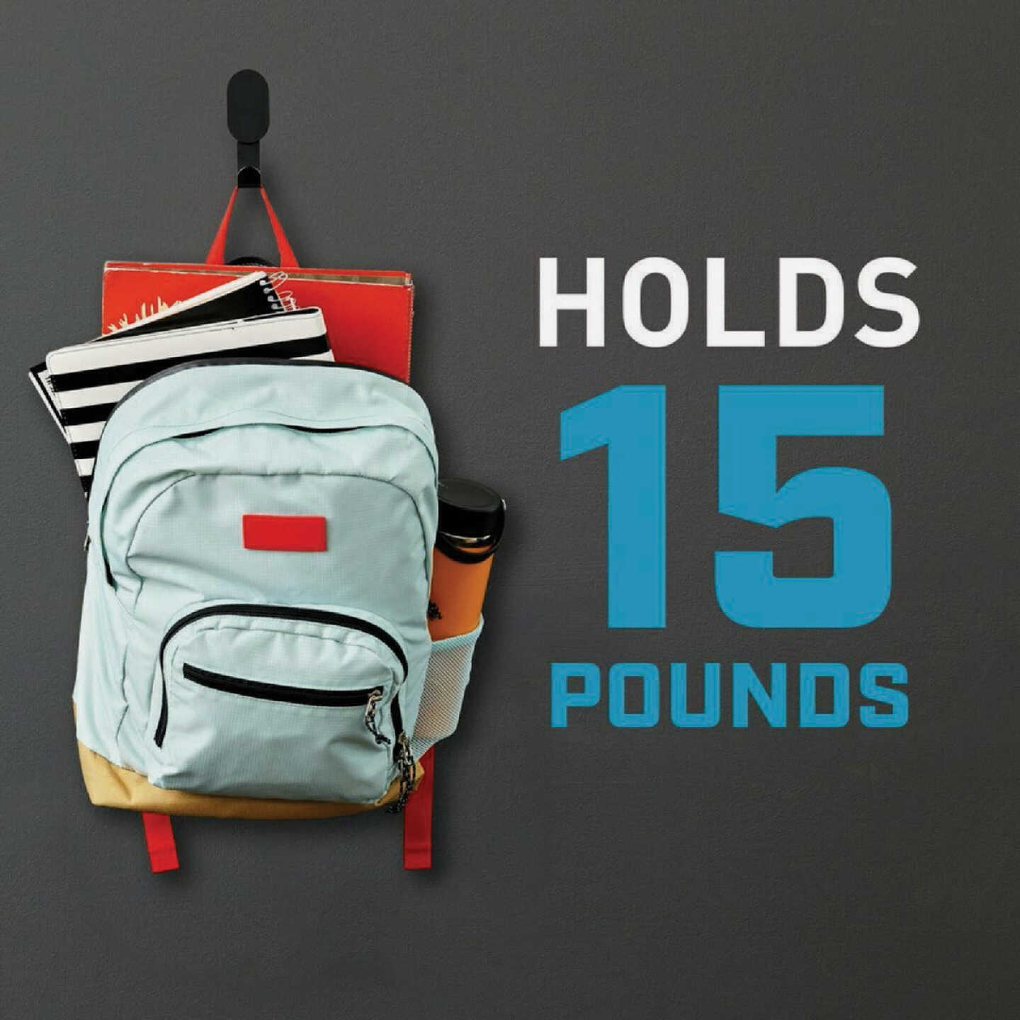 3M Claw 15 Lb. Black Drywall Hook Image 3