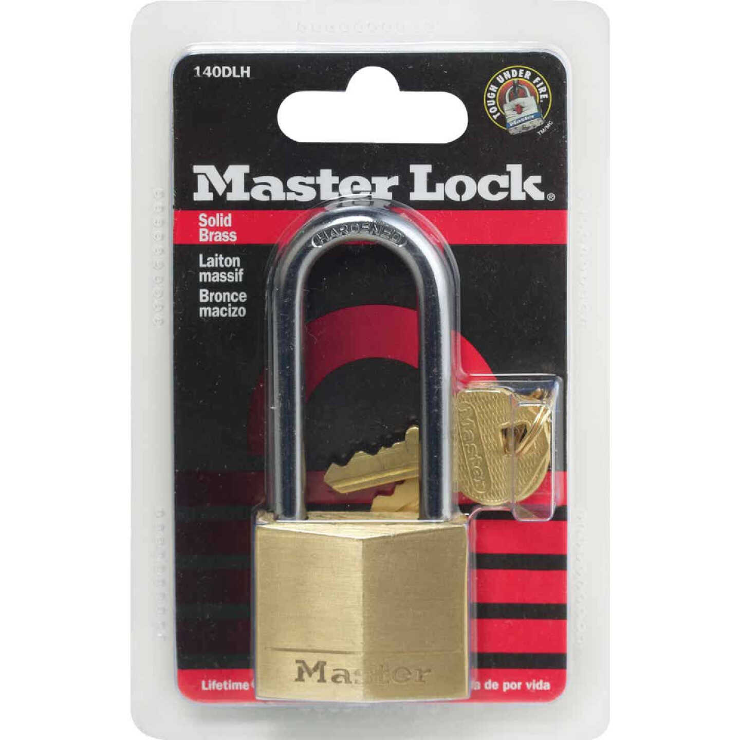 Master Lock 1-9/16 In. W. Solid Brass Keyed Different Padlock Image 2