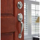 Kwikset Dakota Smartkey Entry Door Handleset with Polo Knob - Satin Nickel Image 2