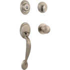 Kwikset Dakota Smartkey Entry Door Handleset with Polo Knob - Satin Nickel Image 1