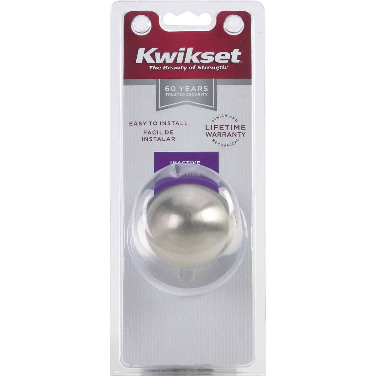 Kwikset Satin Nickel Polo Dummy Door Knob Image 2