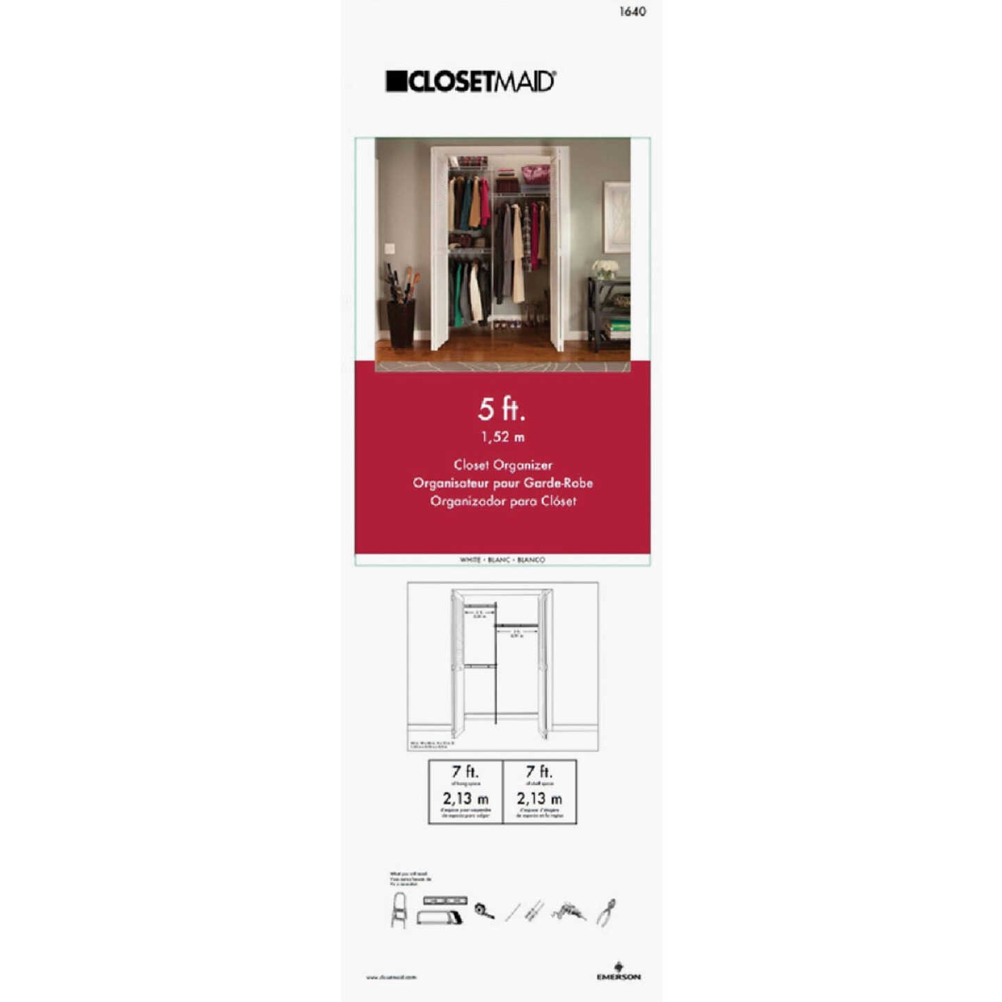 ClosetMaid 5 Ft. Shelf & Rod Closet System Image 3